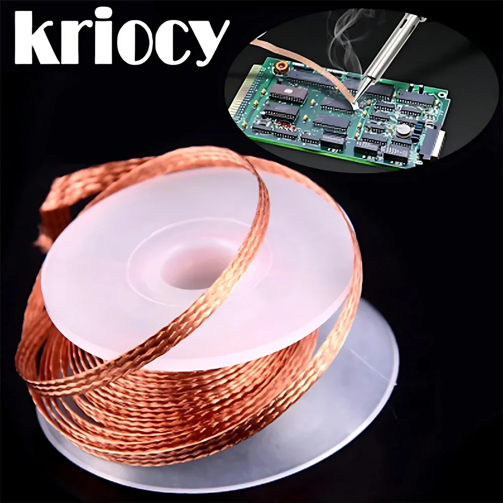 Desoldering Braid Tape Copper Welding Solder Remover 1/1.5/2.5/3/3.5/4mm Wire Soldering Wick Tin Lead Cord Flux BGA Repair Tool