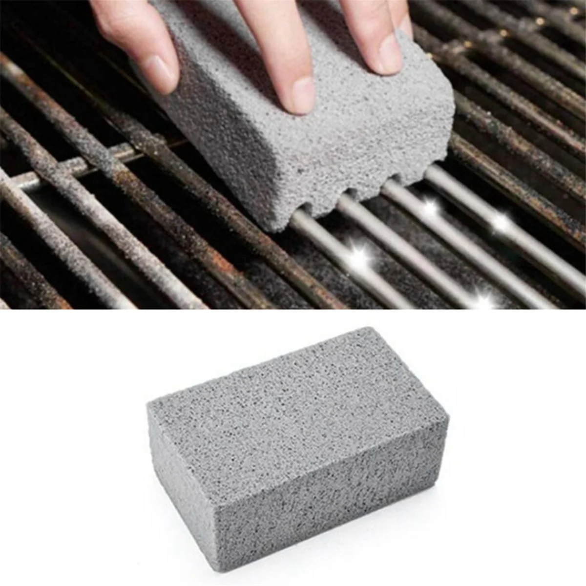 BBQ Grill Cleaning Brush Brick Block Barbecue Cleaning Stone Pumice Brick for Barbecue Rack Outdoor Kitchen BBQ Tools