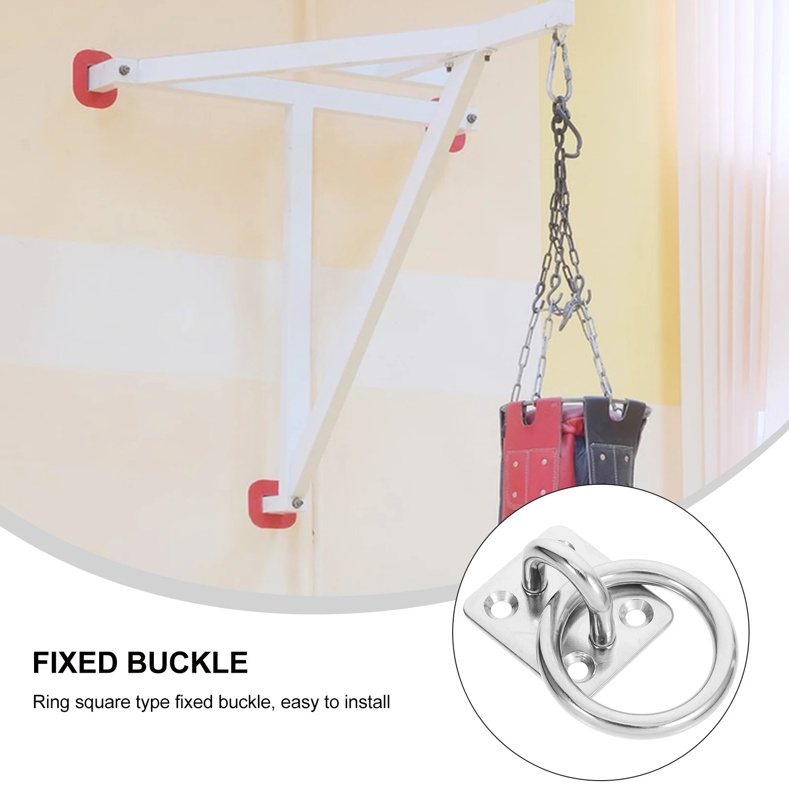 

Square Pad Eye Plate Hook Stainless Steel Heavy Duty Ceiling Mount For Outdoor Hammock Wall Deck Anchoring Hardware