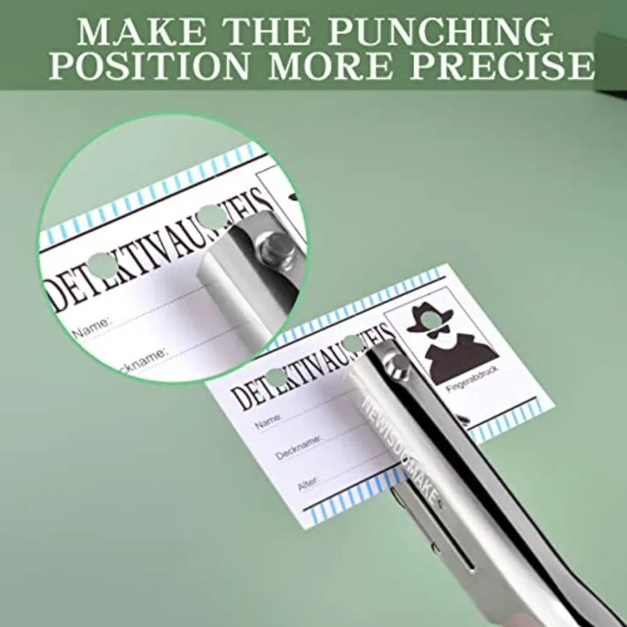 Heavy Duty Hole Punch 1 4 Inch Single Hole Punch with 2 Inch Reach Deep Throat for Paper ID Cards PVC Tags Plastic Cardboard Ap