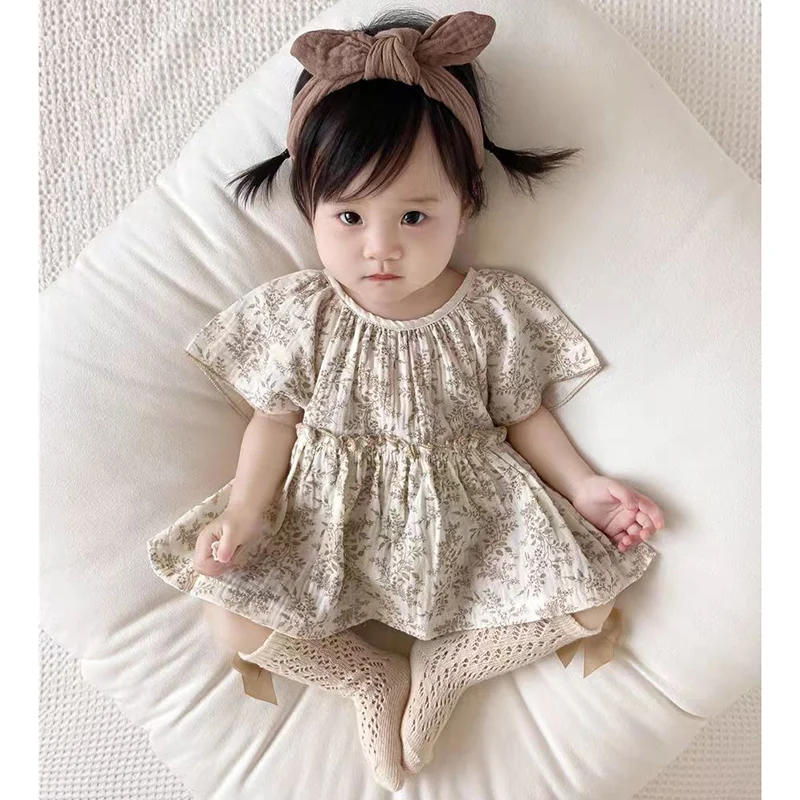 

Одежда для маленьких девочек 0-24 месяцев, новая летняя одежда, комбинезон для маленьких девочек, модные хлопковые боди с цветами для маленьких девочек