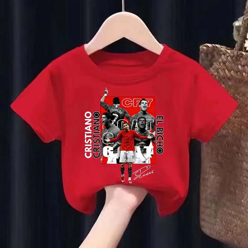 CR7 Cristiano Ronaldo Kids T-shirts Cartoon Clothes Shorts Sleeve Tee Football Star Printed Boutique Casual Tops Apparel Gifts view 5