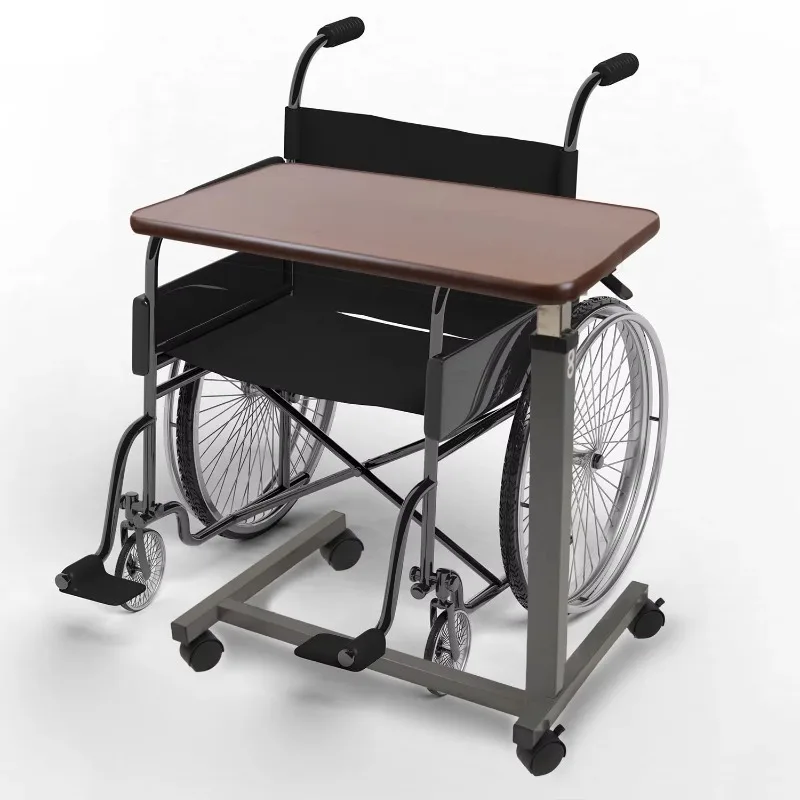 طاولة بجانب السرير طبية قابلة للتعديل مع عجلات (الاستخدام الطبي المنزلي والمستشفى) #5