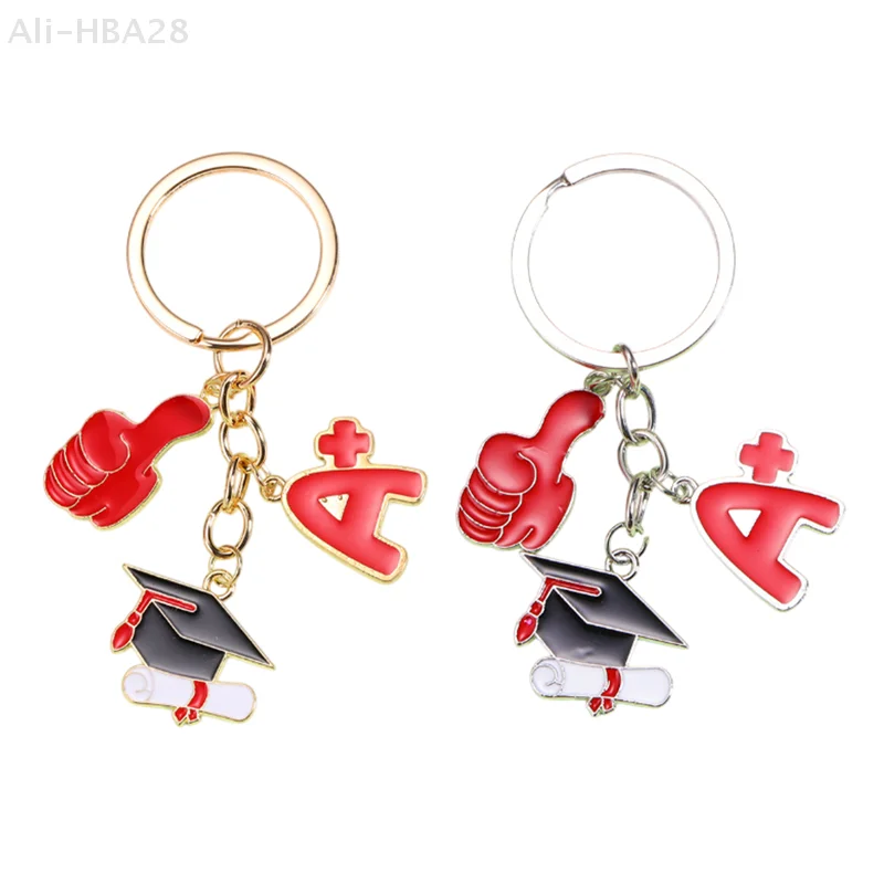 Fashion Friendship GradFuation Ceremony Keychain, Graduation Lovely Enamel Graduation Cap Keychain Commemorative Graduation Gift