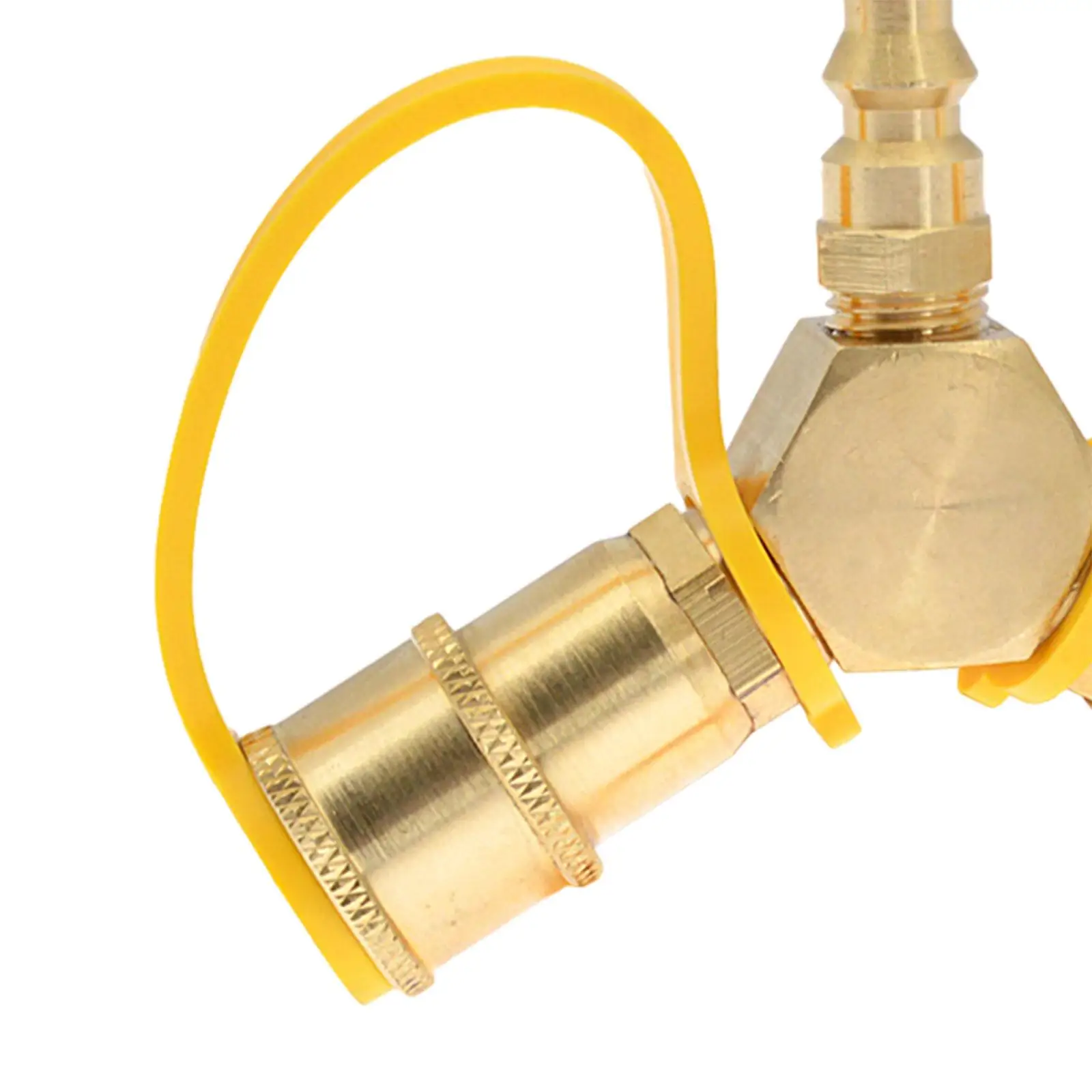 RV Propane Y Splitter 1/4in Sturdy 2 Way LP Gas Adapter Gas Tank Connection Adapter Gas Bottle Adapter for RV Heater Trailer BBQ