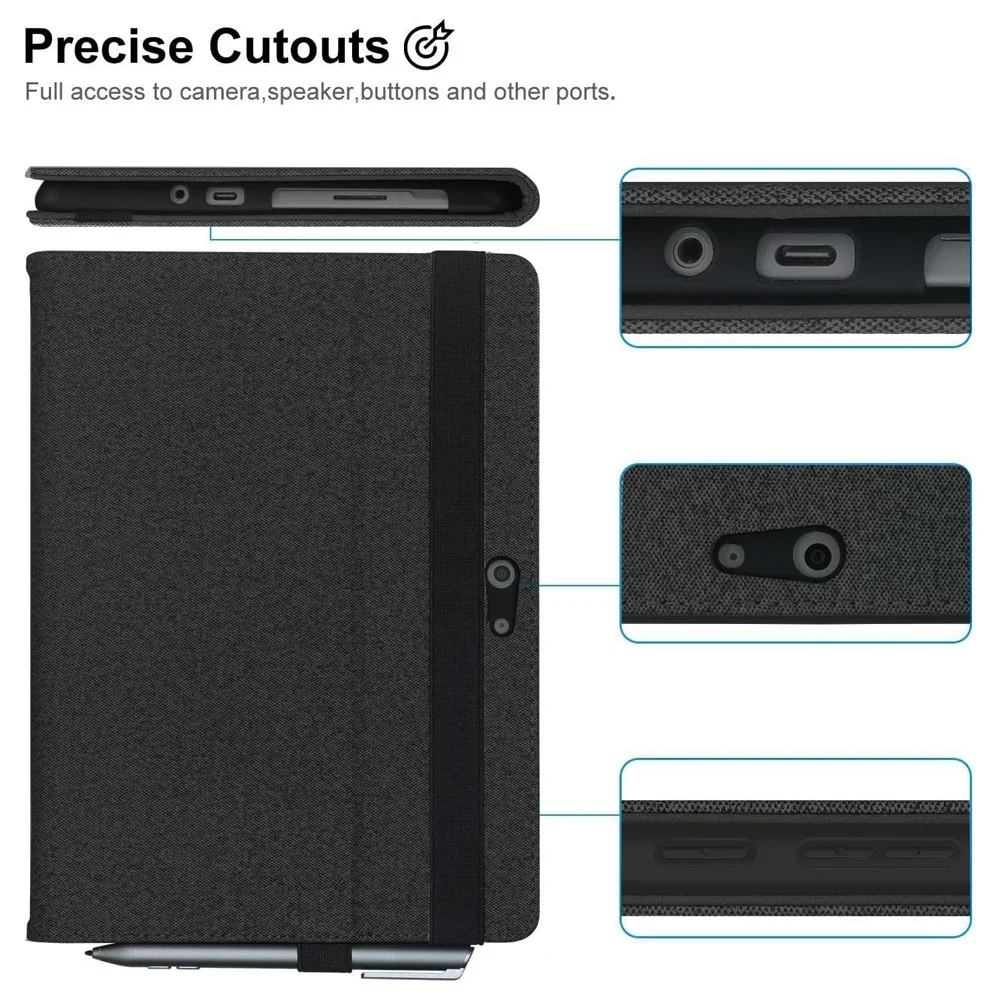 

Protective Case for Surface Go 4 2023/Go 3 2021/Go 2 2020/Go 2018 with Stylus Holder, Multiple Angle Slim Lightweight Cover