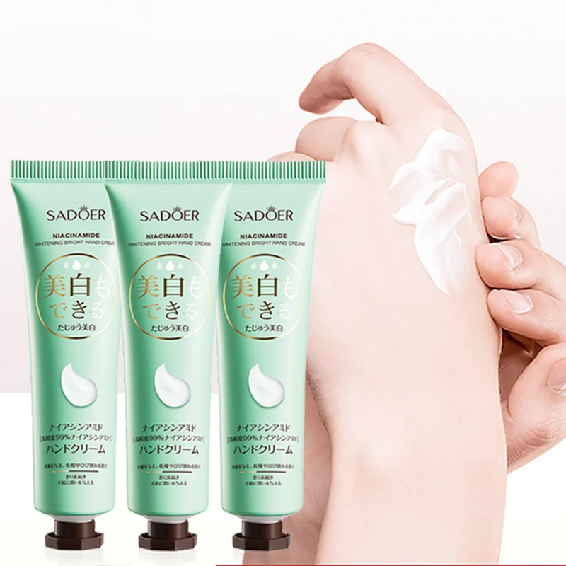 1/2/3/5 قطعة SADOER نيكوتيناميد كريم اليد ترطيب تبييض مكافحة التجفيف إصلاح كريمات اليد الأيدي السفر حجم العناية بالبشرة