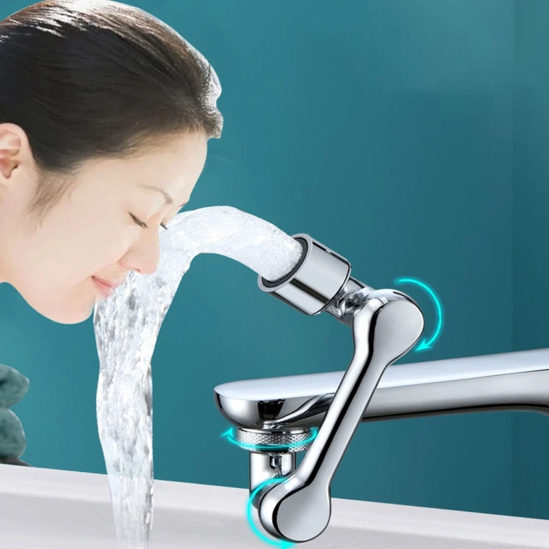 

Universal 1080° Swivel Extender Faucet Aerator Splash Resistant Filter Kitchen Washbasin Faucet Aerator Nozzle Faucet Robot Arm