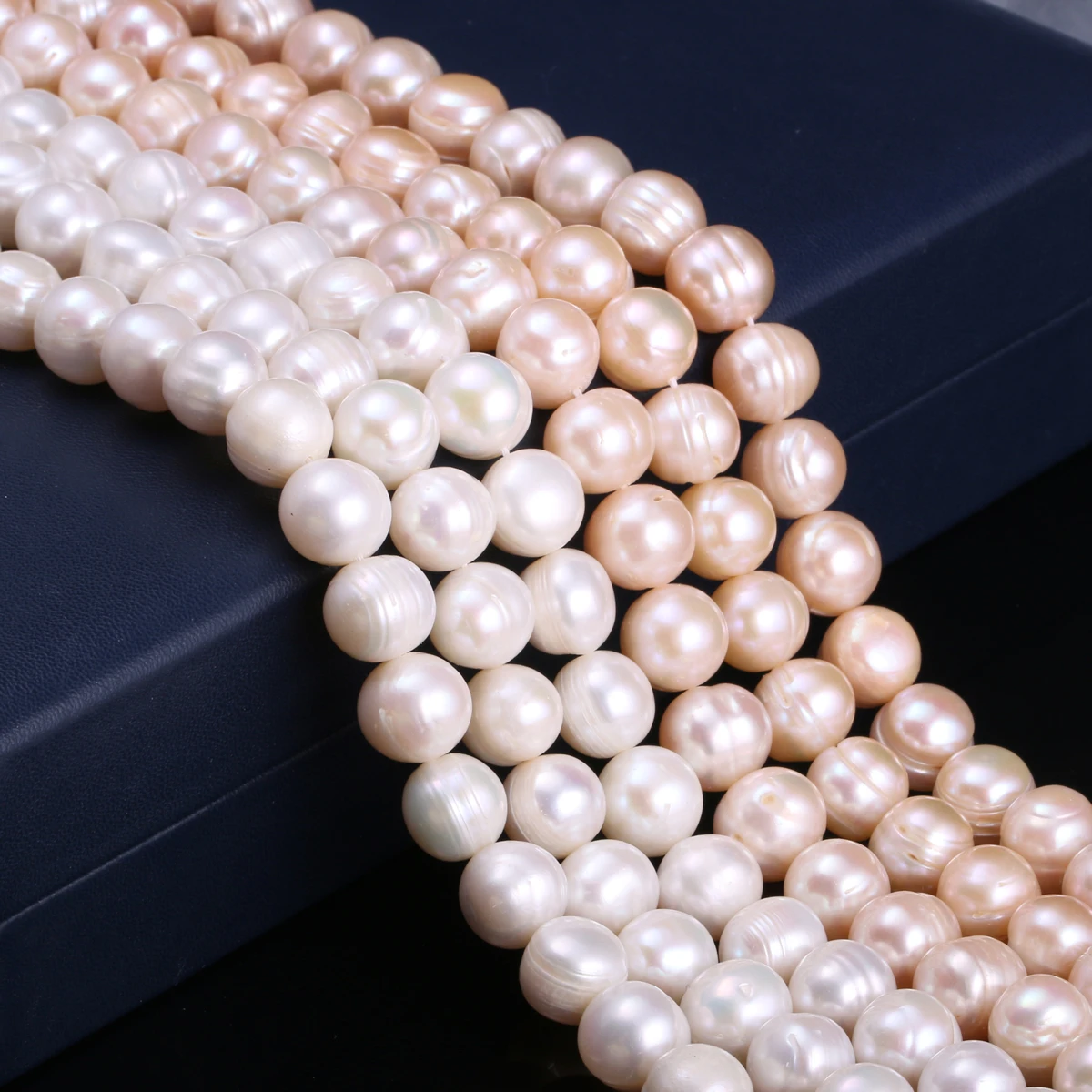 

Natural Freshwater Pearls Round 100% Loose Isolation Beads for Jewelry Making Necklace Bracelet Accessories 13 Inches 11-12mm