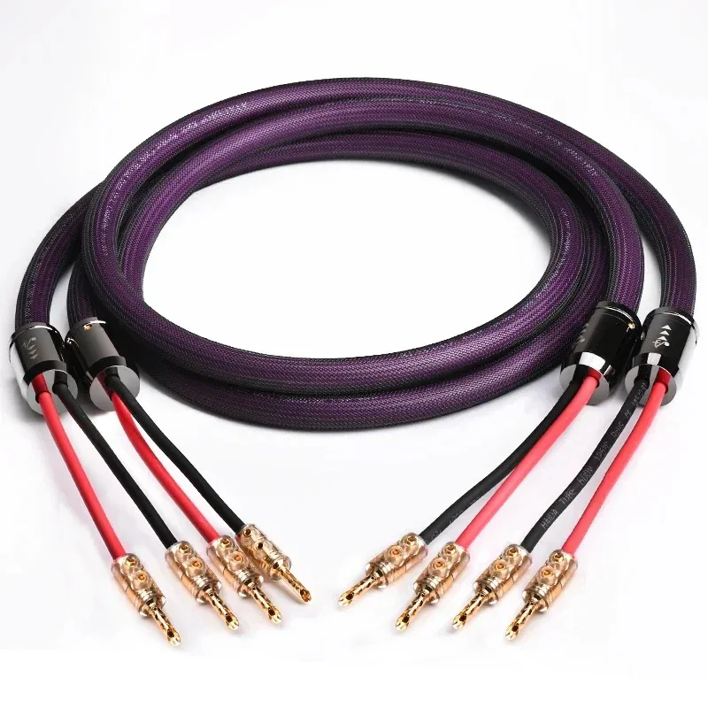 

7N OCC audio HiFi speaker cable HI-FI high-end amplifier speaker cable Banana Y pin plug cable