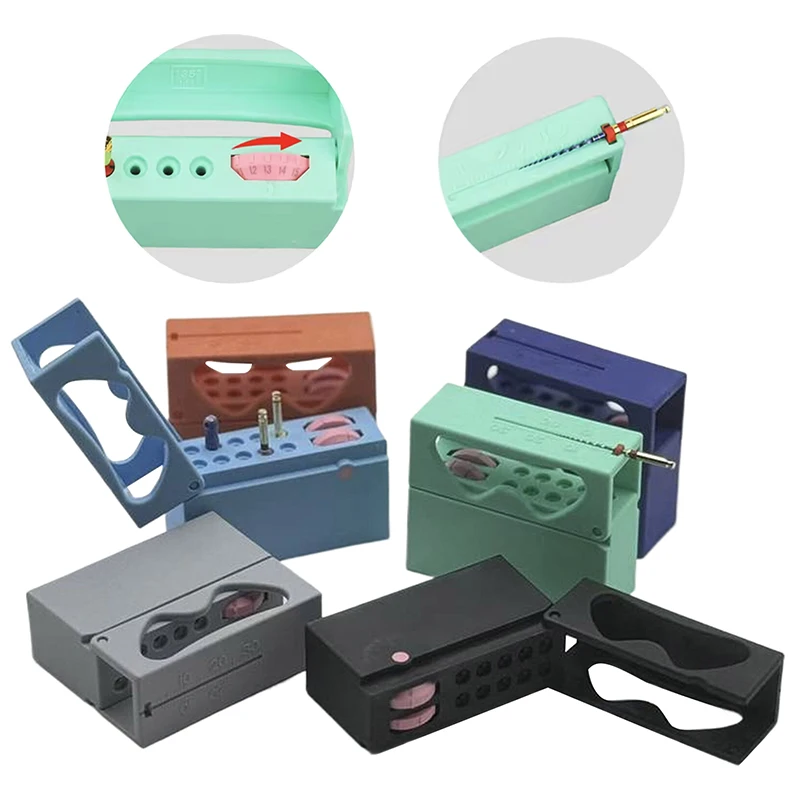 Dental Autoclave Endo Box Plastic Root Canal File Holder Dispenser Organizer Measuring Ruler Box Dentistry Organizer