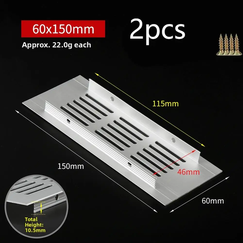 For Cabinets Moisture Resistant Aluminum Vent Grille For Shoe Storage AS SHOWN Healthy Environment For Items Air Circulation