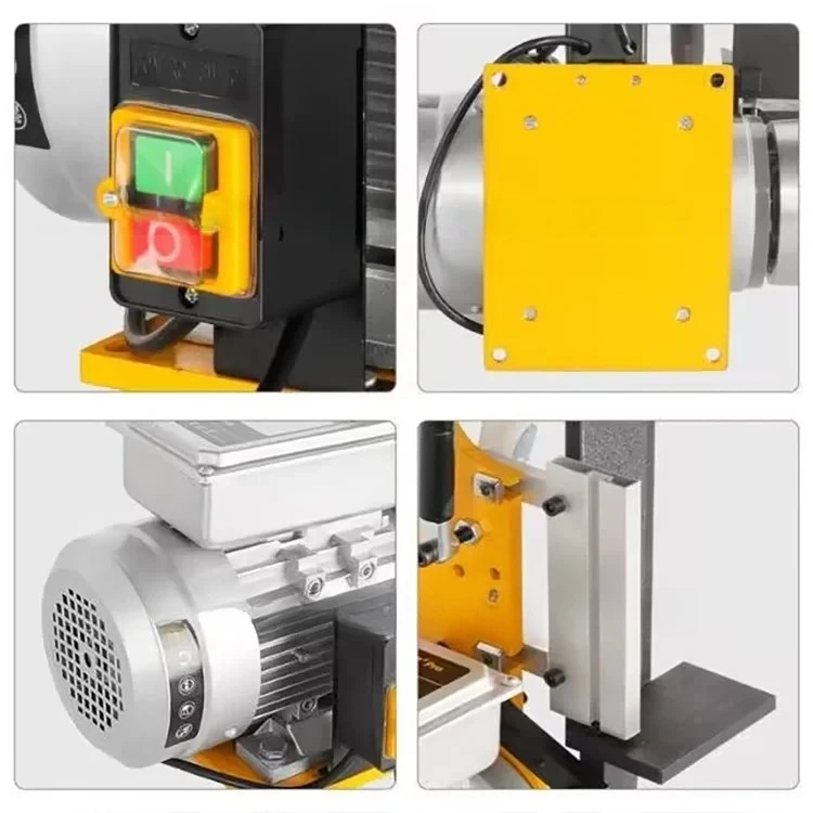 Smerigliatrice da banco per lucidatura a nastro abrasivo da 50 mm per molatura di legno, metallo, alluminio, verticale, 220 V