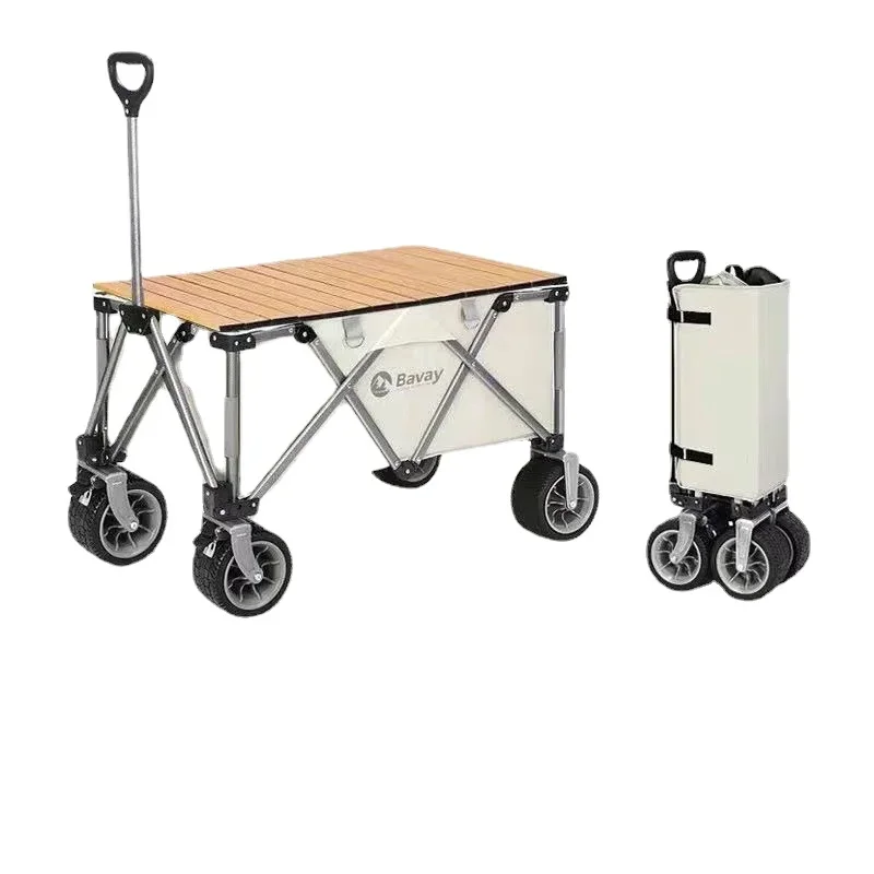 

YY Trolley Camping Trolley Camping Picnic Trailer Foldable Table Board