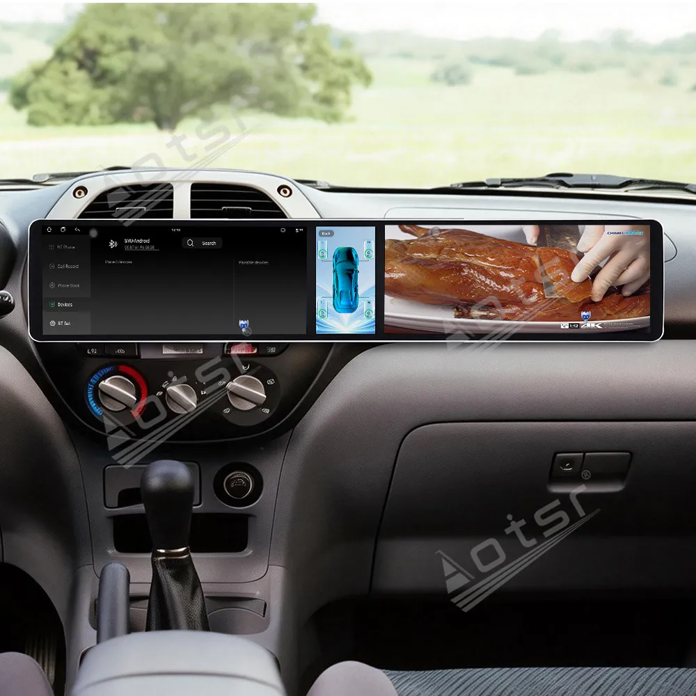 Triple Screen Android Radio For TOYOTA RAV4 2003~2005 Car Stereo CarPlay Android Auto Navigation Multimedia Player Head Unit