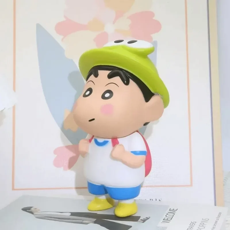 Figurine d'action Crayon Shin-chan de 18cm, Grenouille mignonne, ornements décoratifs pour voiture de bureau, modèle de poupée à collectionner, cadeau