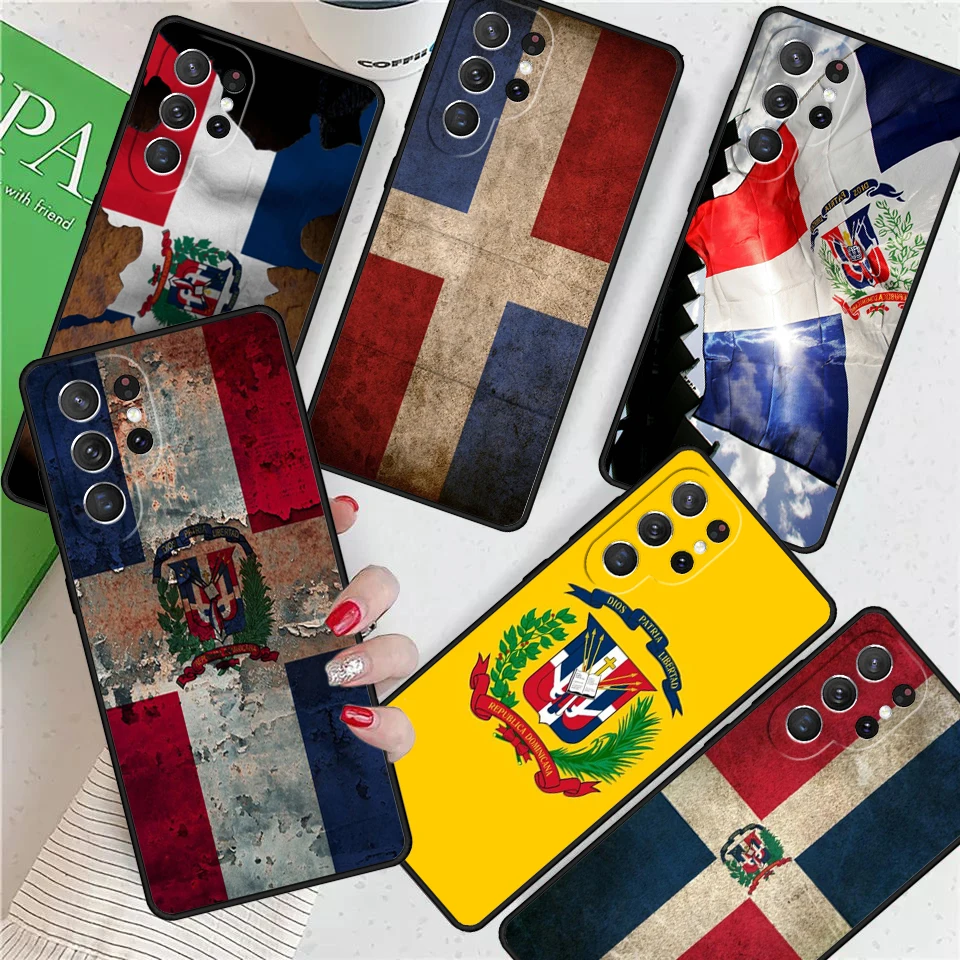 Flag of Dominican Republic For Samsung Galaxy S24 Ultra S21 S22 S8 S9 S10E Note 10 20 Plus FE S23 Phone case Cover Coque