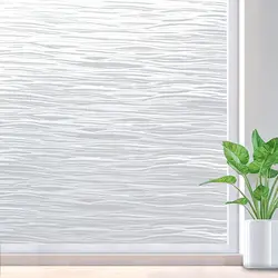 Window Privacy Film Frosted Glass Film Removable Vinyl Door Window Coverings UV Blocking Self Static Cling for Home Decor