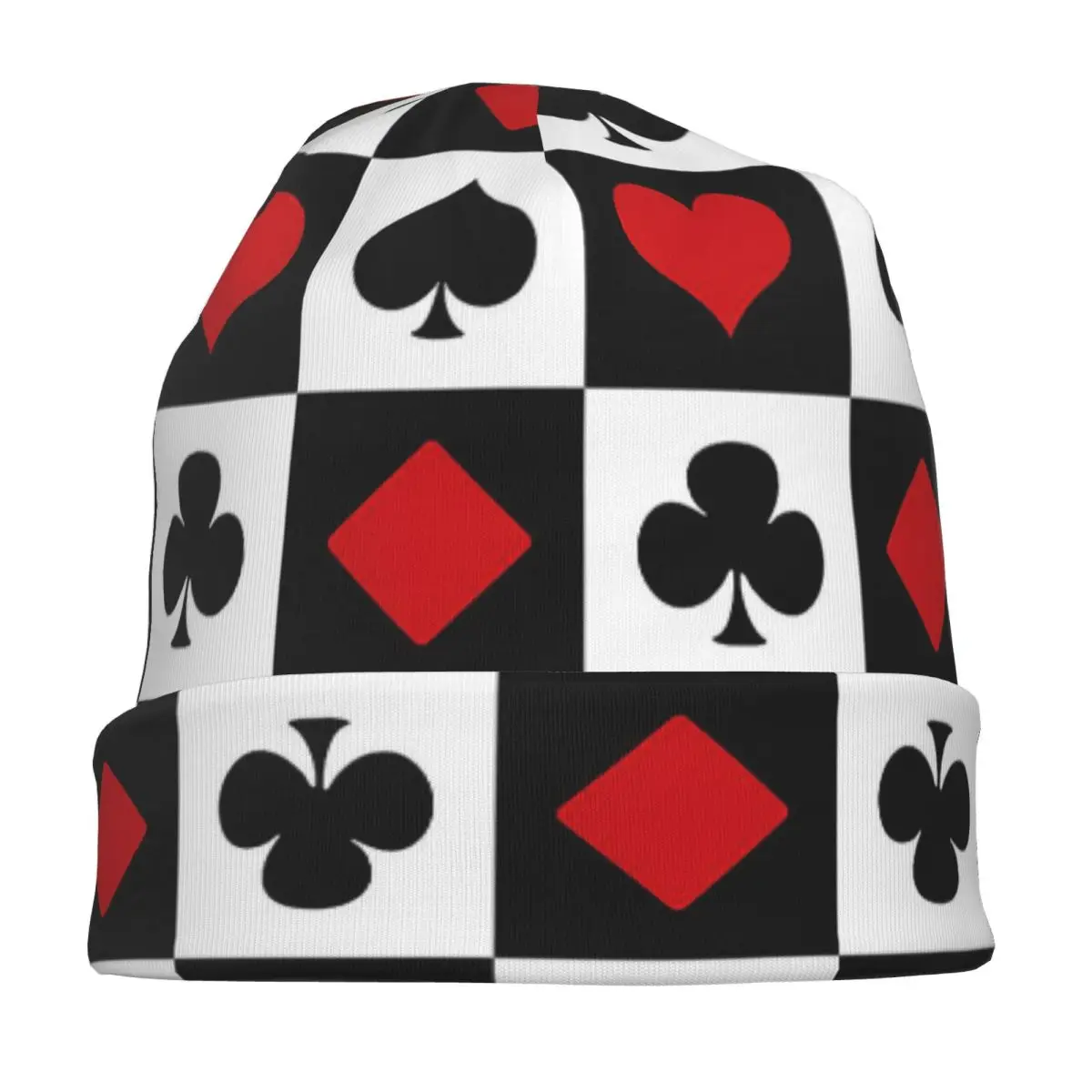 بطاقات اللعب Skullies Beanies القبعات الدافئة الخريف الشتاء في الهواء الطلق قبعة محبوك قبعات بونيه للجنسين الكبار