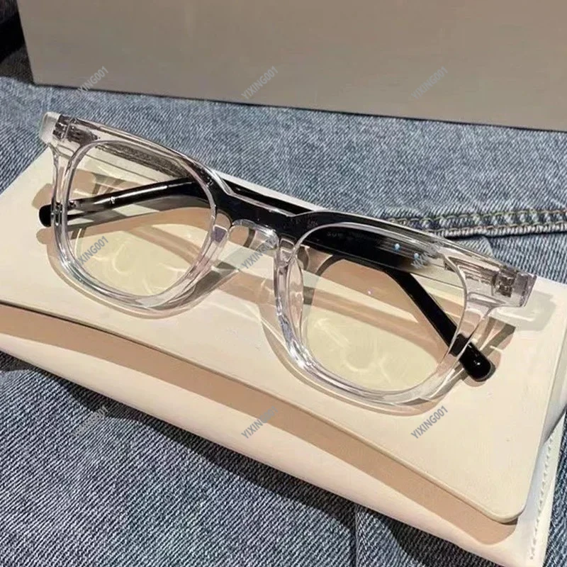 Vintage Retro Black Frame Eyewear UV Anti Blue Light Lenses Casual Daily Computer Glasses
