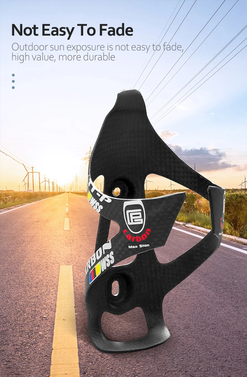Volle Carbon Faser Fahrrad Ultralig Wasser Flasche Käfig MTB Rennrad Flasche Halter Fahrrad Ausrüstung – Detail 5