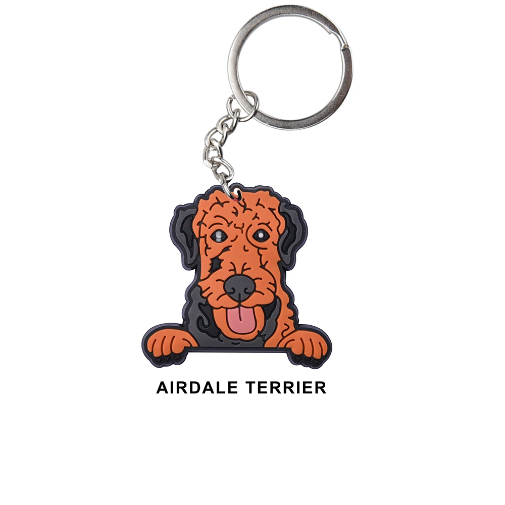 Cartoon Various Dog Keychains Alaskan Malamute Cane Corso Keyrings Kids Beagle Key Chains Chow Chow Boxer Key Rings Kid Gift