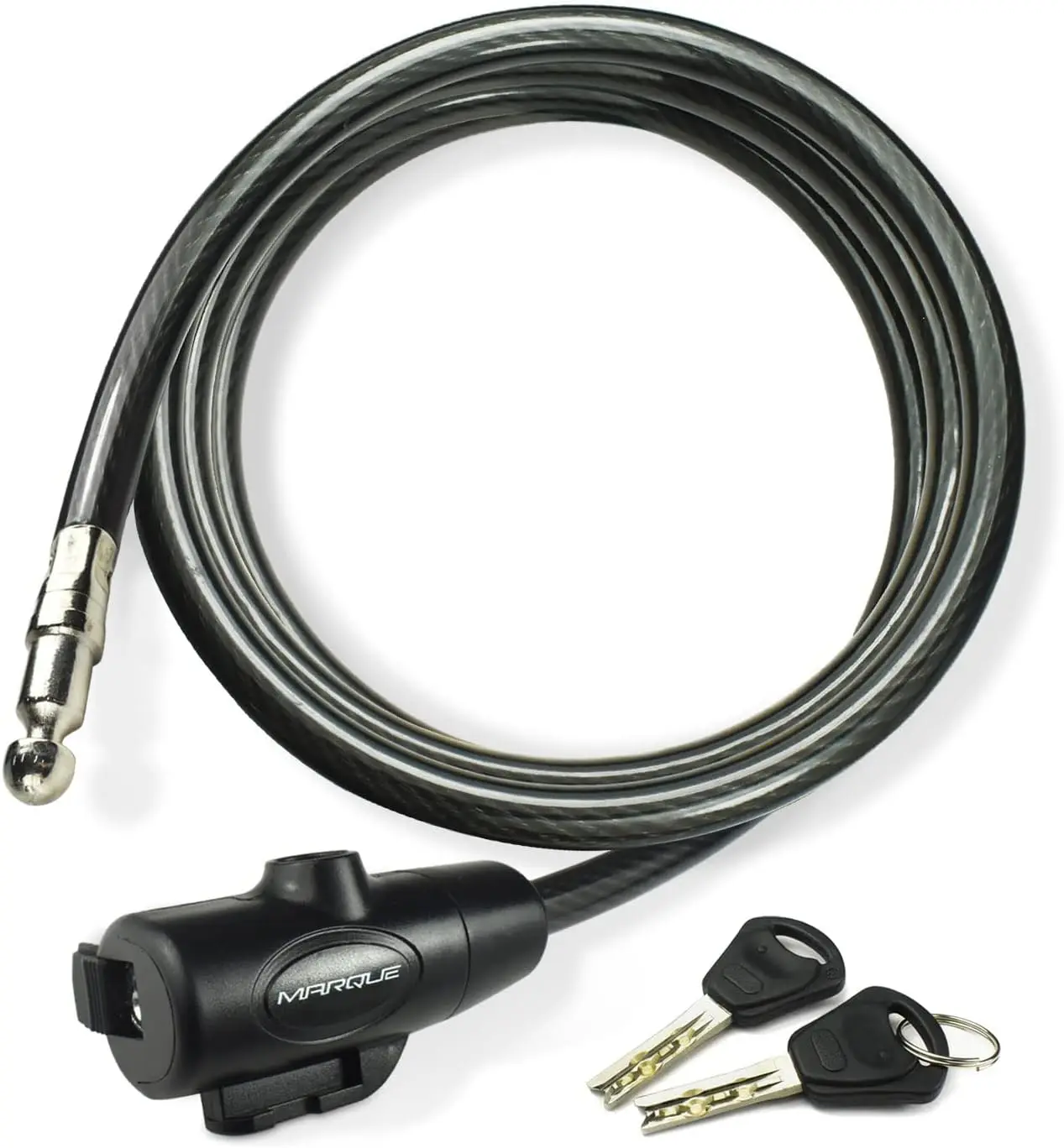 

Heavy-Duty 3/8" Bike Cable Lock with Keys - Anti-Theft Security for Bicycles, Scooters, Kayaks, Gates (4Ft to 25Ft)