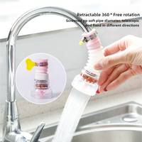Kitchen Accessories Water Filter Purifier Universal 360 Rotation Faucet Adapter Extender Bubbler Swivel Sink Shower Nozzle Head