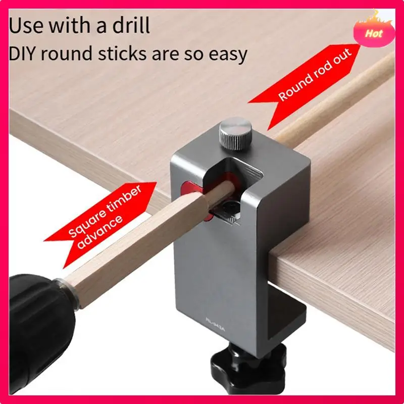 Nuovo tassello Maker Jig Tenon Tassello Spina Taglierina con lama in lega Posizionatore guida per trapano regolabile per la produzione di bastoncini di legno