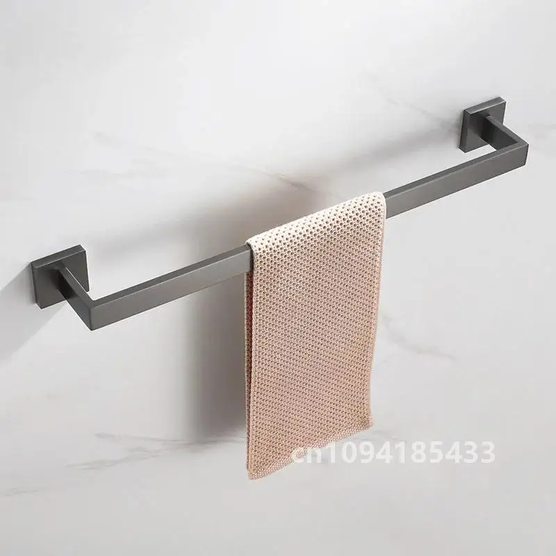 Gunmetal Stainless Steel Bathroom Hardware Towel Rack Toilet Paper Holder,Toilet Brush,Robe Hook Towel Bar Holder Grey Stainless