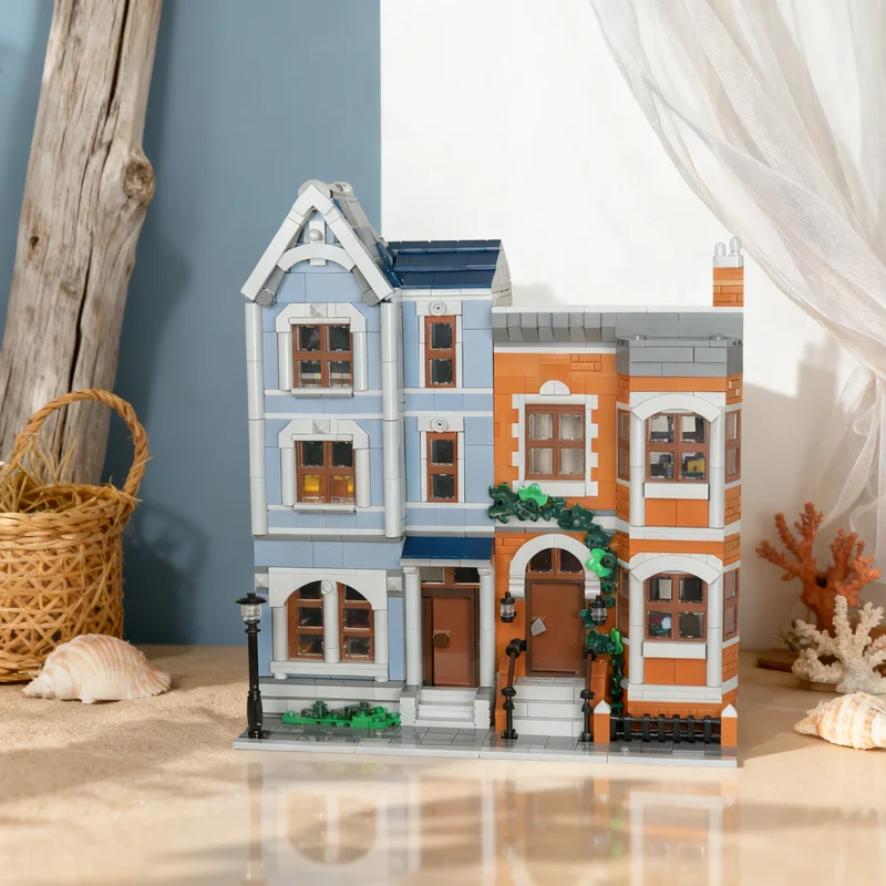 

2493pcs MOC Modern Brownstone Apartment Modular Streetscape Model Building Blocks Creative Display Gift Collectible Decor Kids