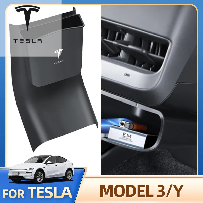 

For Tesla Model Y Model 3 Model 3 Highland Rear Storage Box Center Control Kick Pad Protective Plate Car Accessorie Car Sticker