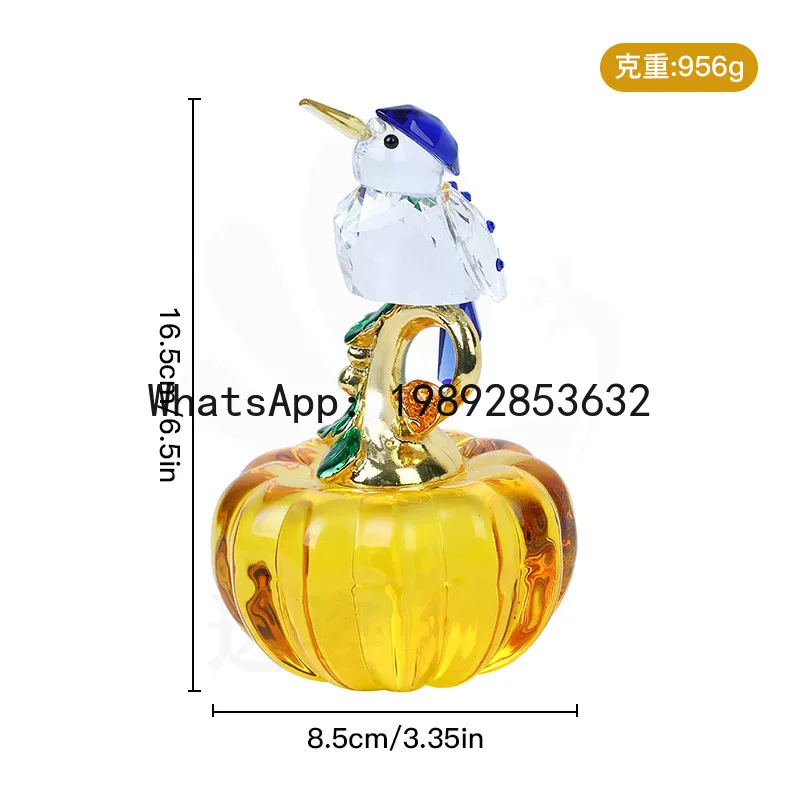 

PYJ crystal fruit paperweight ornament pineapple apple home decoration