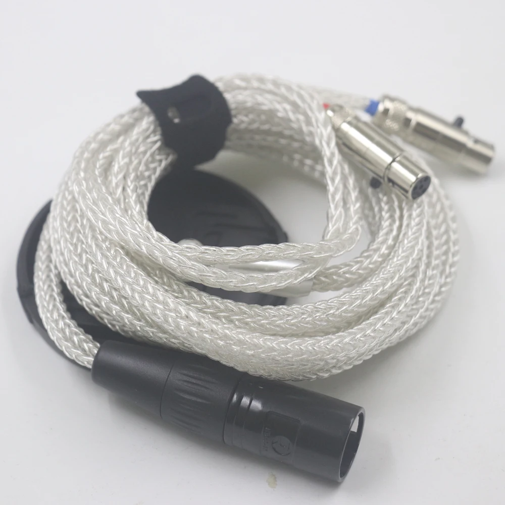 هالدين سميكة كابل 16 الأساسية الفضة النقية OCC سماعة ترقية كابل ل Audeze/ZMF LCD-3 LCD-2 LCD-X LCD-XC LCD-4z LCD-MX4