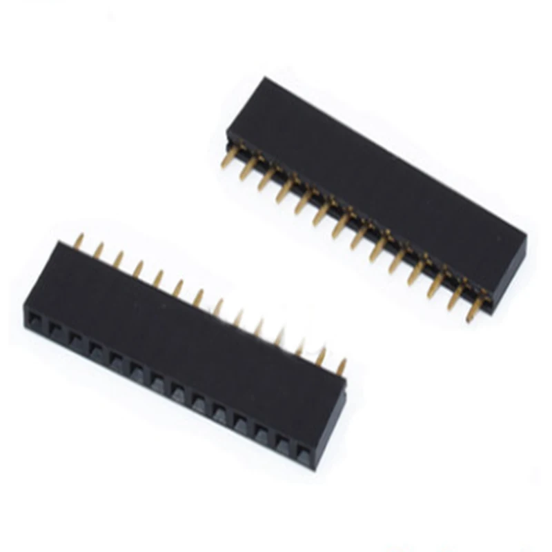 100PCS 1*14P 14Pin เดี่ยวแถวหญิงตรงเข็มหญิง Connector Pitch 2.54มม.สำหรับ Arduino