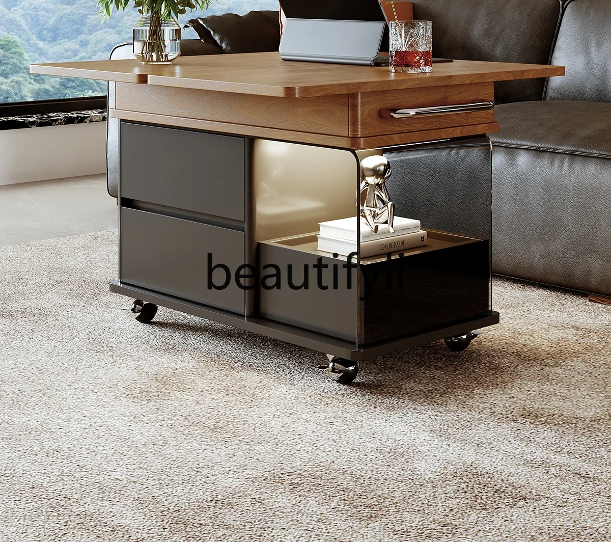 

Asmt51 S51 Передвижной журнальный столик, тележка для гостиной, элитный диван, боковой шкаф, небольшой столик, который можно поднять и снизить.