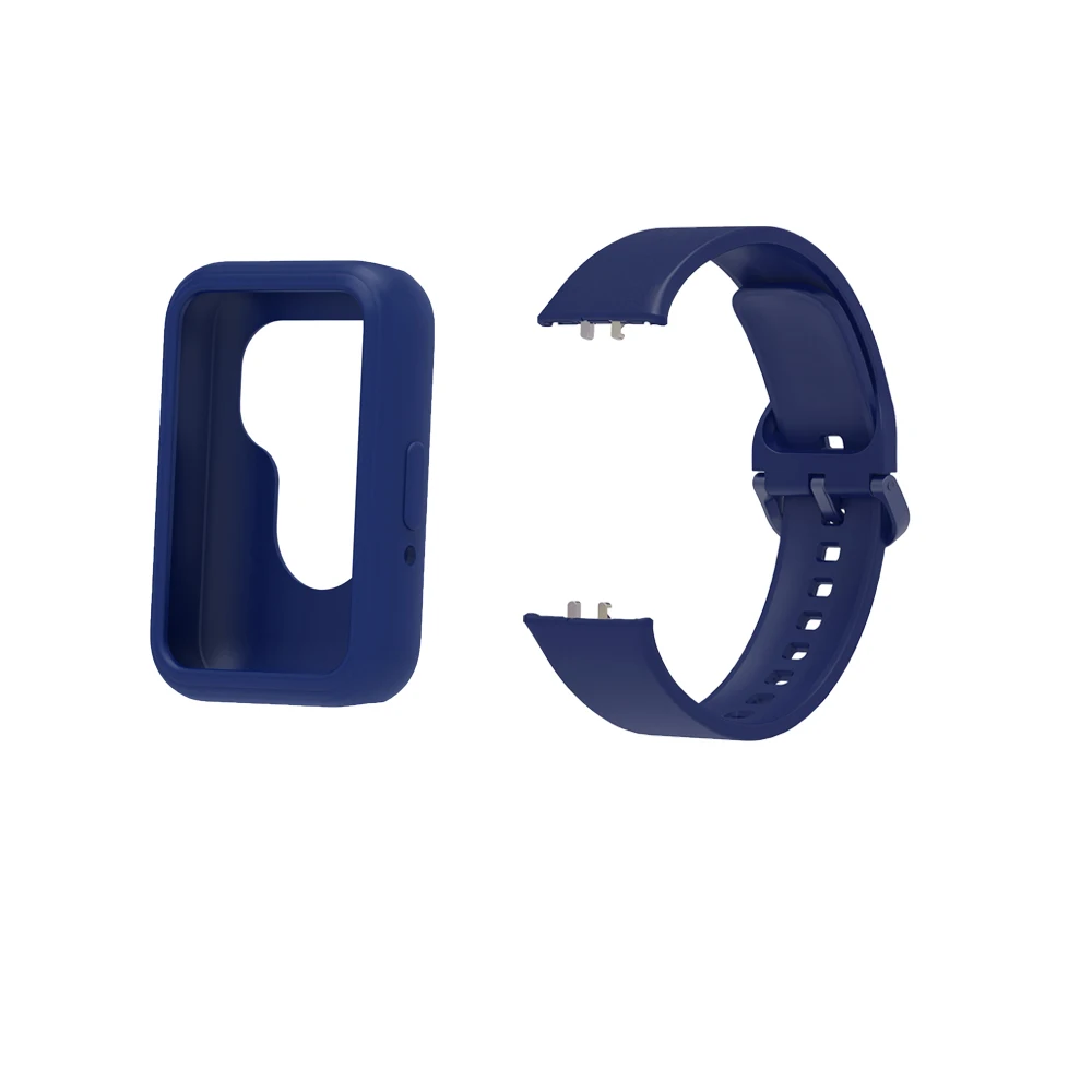 ชุดสายนาฬิกาข้อมือซิลิโคนสำหรับ Samsung Galaxy Fit3สายรัดข้อมือปรับได้สายรัดข้อมือสมาร์ทวอทช์ป้องกันรอยขีดข่วนตก