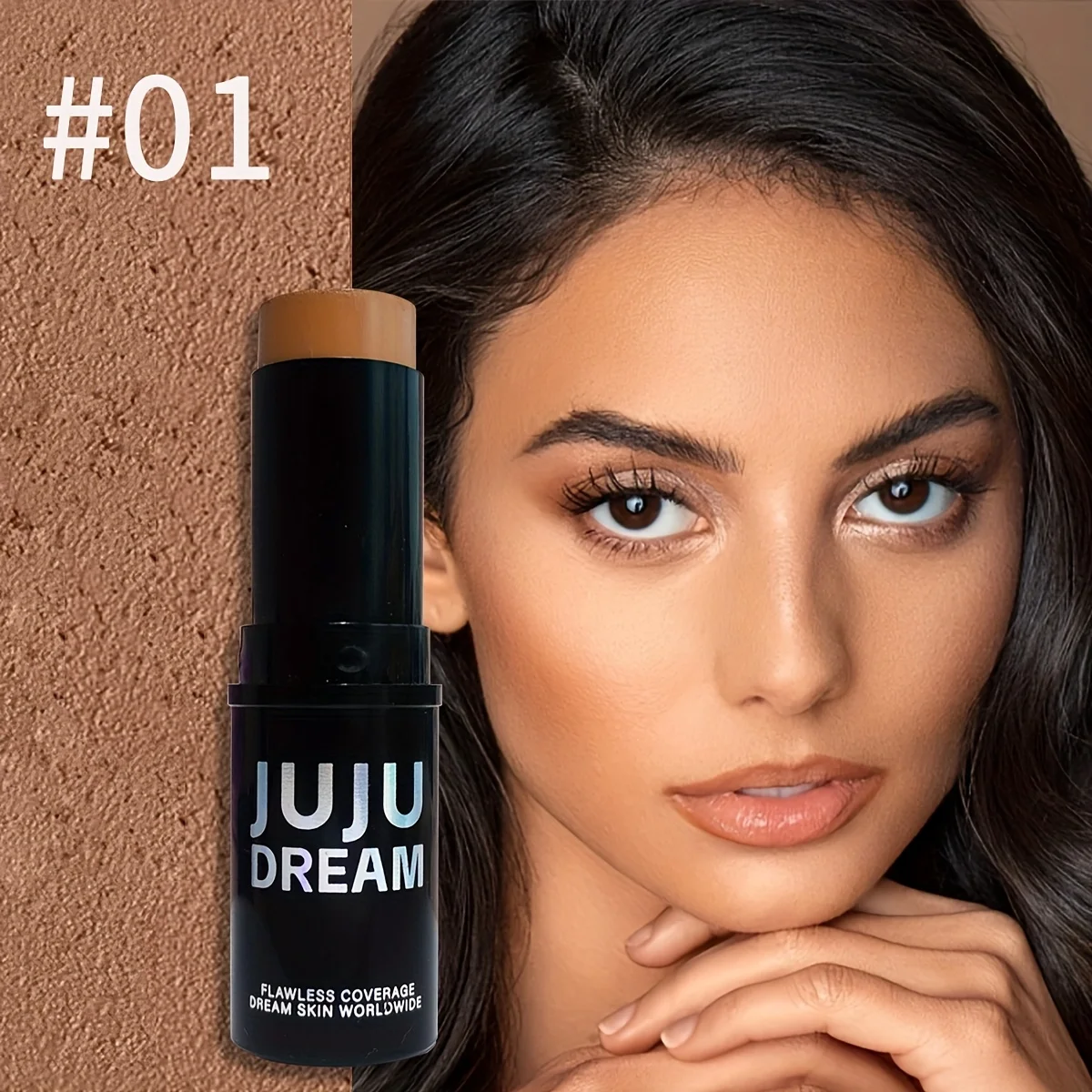 コンター＆コンシーラースティック - クリーミーなウォータープルーフフェイスブロンザー＆ハイライター、べたつかない長持ちする重ね塗り可能なカバー力