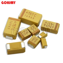 10PCS A B C D Type Tantalum Capacitor 100UF 150UF 220UF 330UF 470UF 680UF 6V 6.3V 10V 16V 25V 35V 50V 4.7/6.8/10/15/22/33/47UF