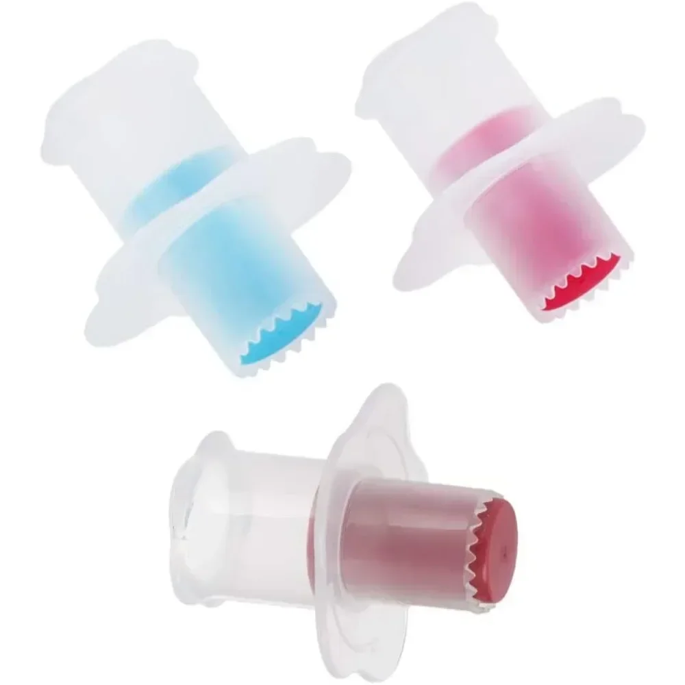 For 3 Pieces of Big Red Cake Corer, Plunger Cutter, Mini Pastry Pitting Tool, Plastic Cupcake Baking Hole Punch