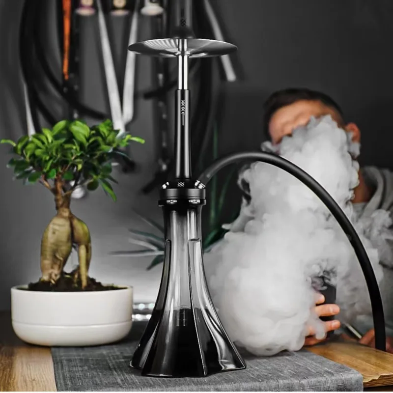 

Stainless steel hookah, gift box packaging hookah, with ceramic hookah Doosha hookah with water drop bottle