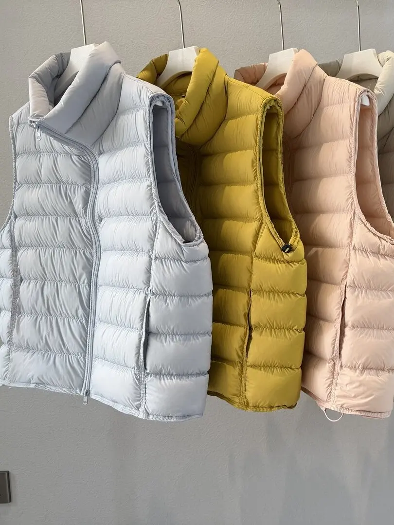 

Зимний жилет с воротником-стойкой и воротником-стойкой, женский жилет с воротником-стойкой, жилет XiangJiang с костяными перьями, верхняя одежда