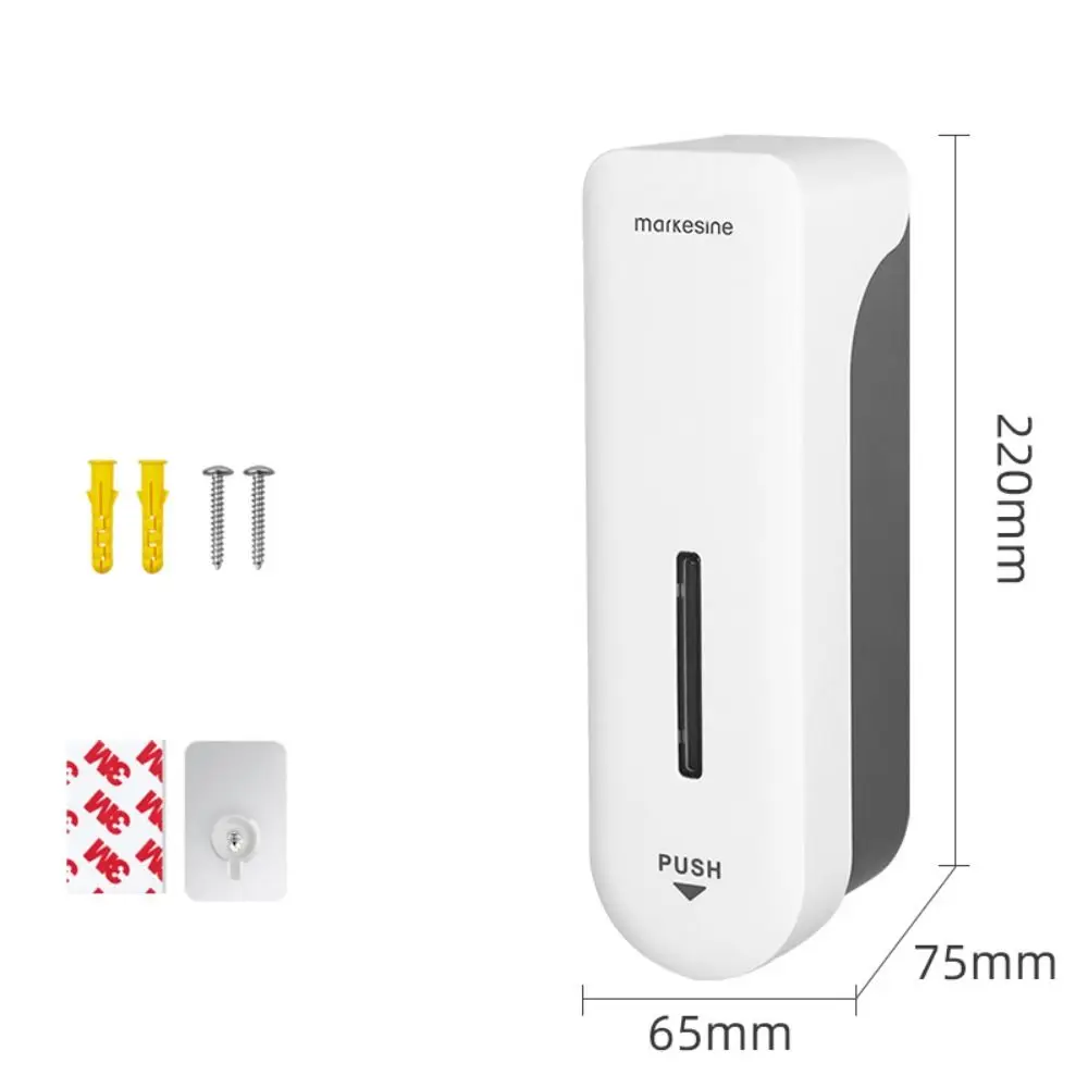 ติดผนังเครื่องจ่ายสบู่เหลวแบบไม่ต้องเจาะกดปั๊มสบู่เหลวเครื่องจ่ายสบู่ติดผนังความจุขนาดใหญ่ทนทาน