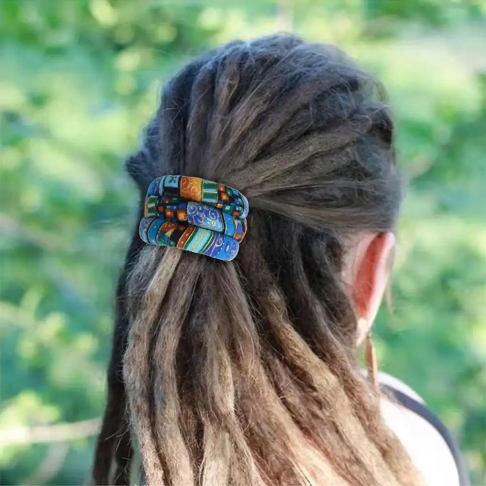 Bendable Hair Band Ethnic Ponytail Hair Rope Dreadlocks Hair Tie Flexible Iron Wire Embedded Ponytail Holder Hair Accessories