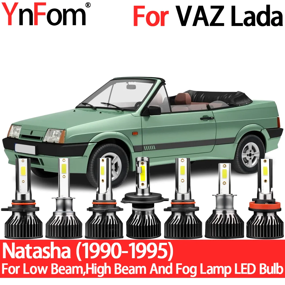 

YnFom For VAZ Lada Natasha 2108 1990-1995 Special LED Headlight Bulbs Kit For Low Beam,High Beam,Fog Lamp,Car Accessories