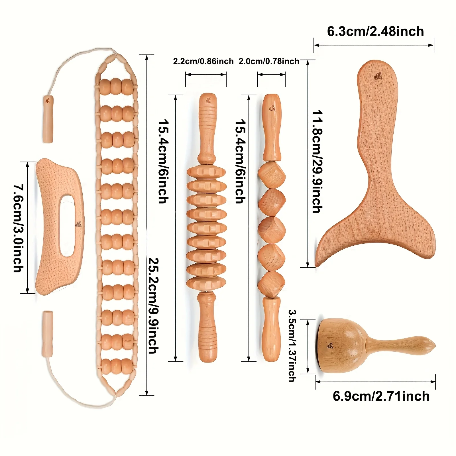 

1-6 шт. набор деревянных массажных инструментов для облегчения мышц, массажер для спины, шеи, плеч, талии, рук, ног, инструмент для расслабления после занятий спортом