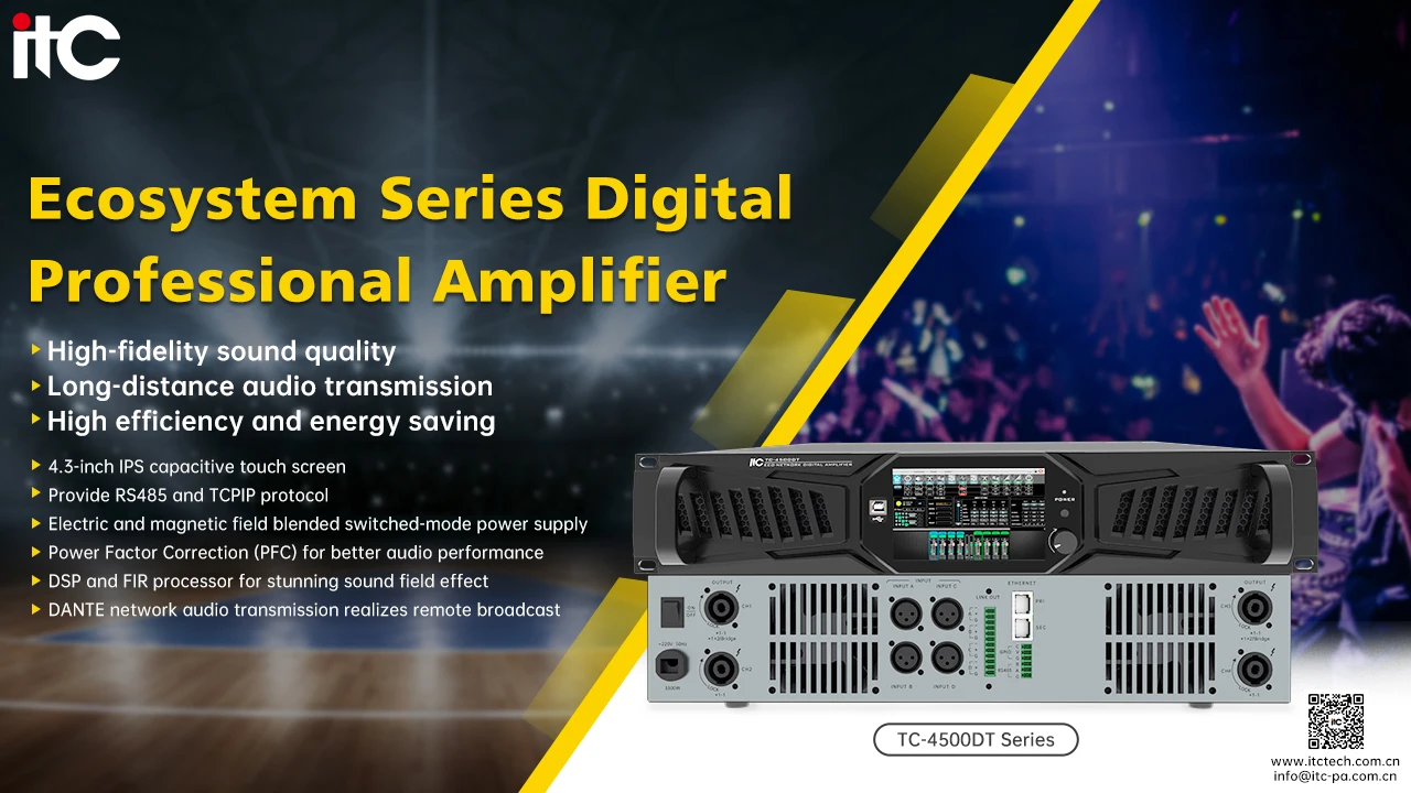 New Professional Audio Amplifier 4-channel Professional Amplifier TC-4500 Series Professional Digital Amplifier