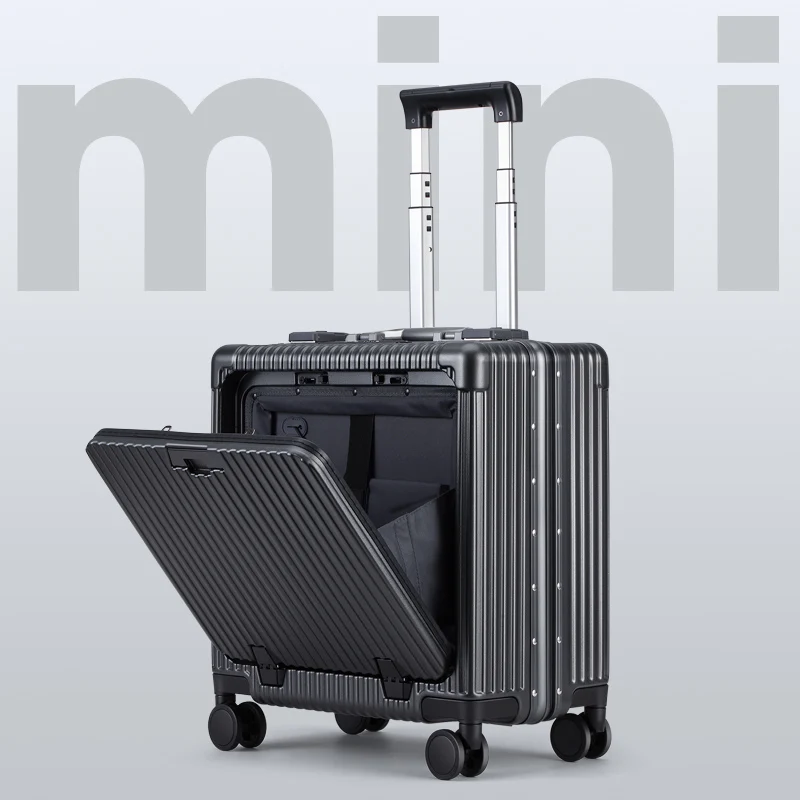 Side opening small short distance luggage, business travel trolley, 18 inch horizontal boarding password box Boarding Case