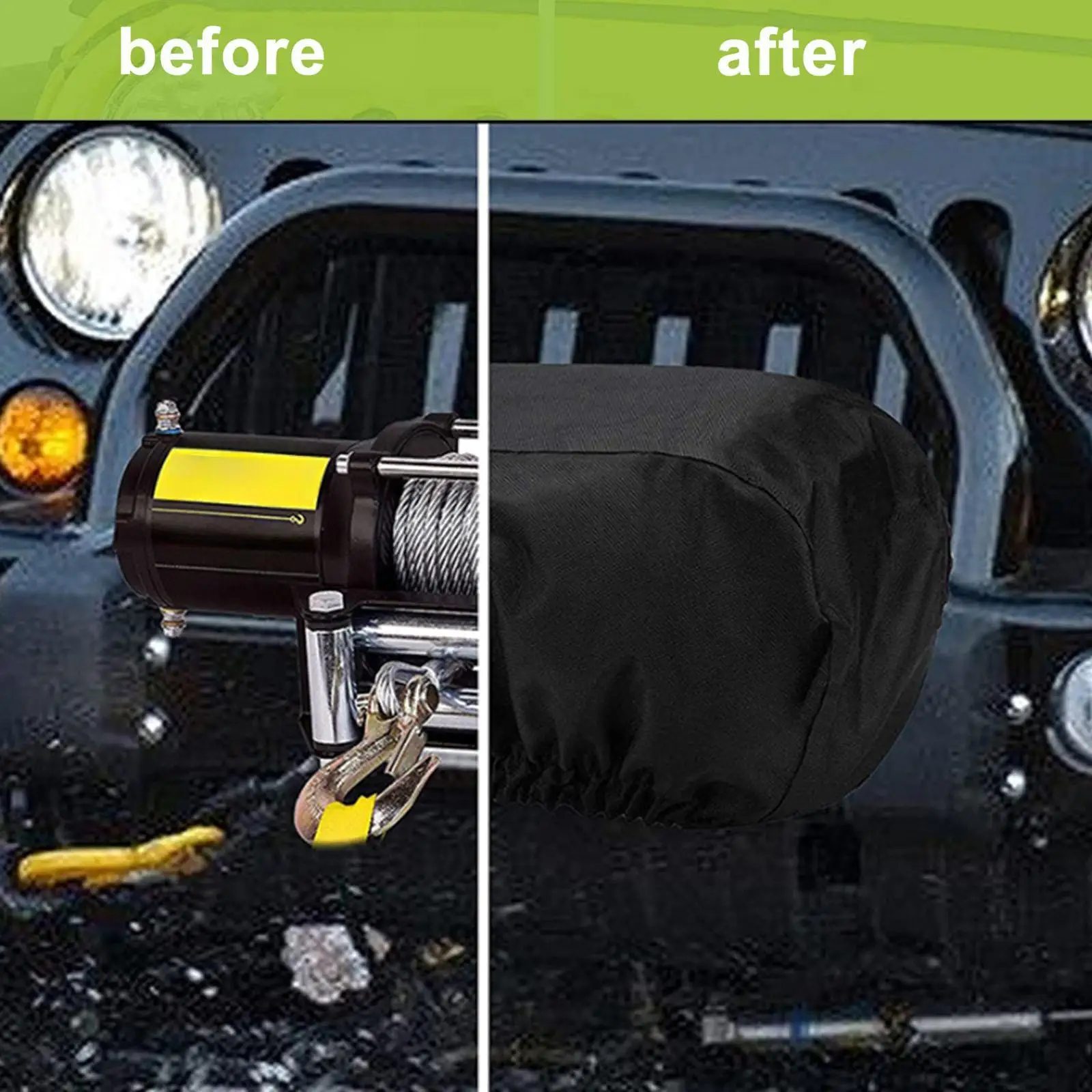 

Winch Cover 8500-17500lbs Black for Electric Winches Winch Protection Cover