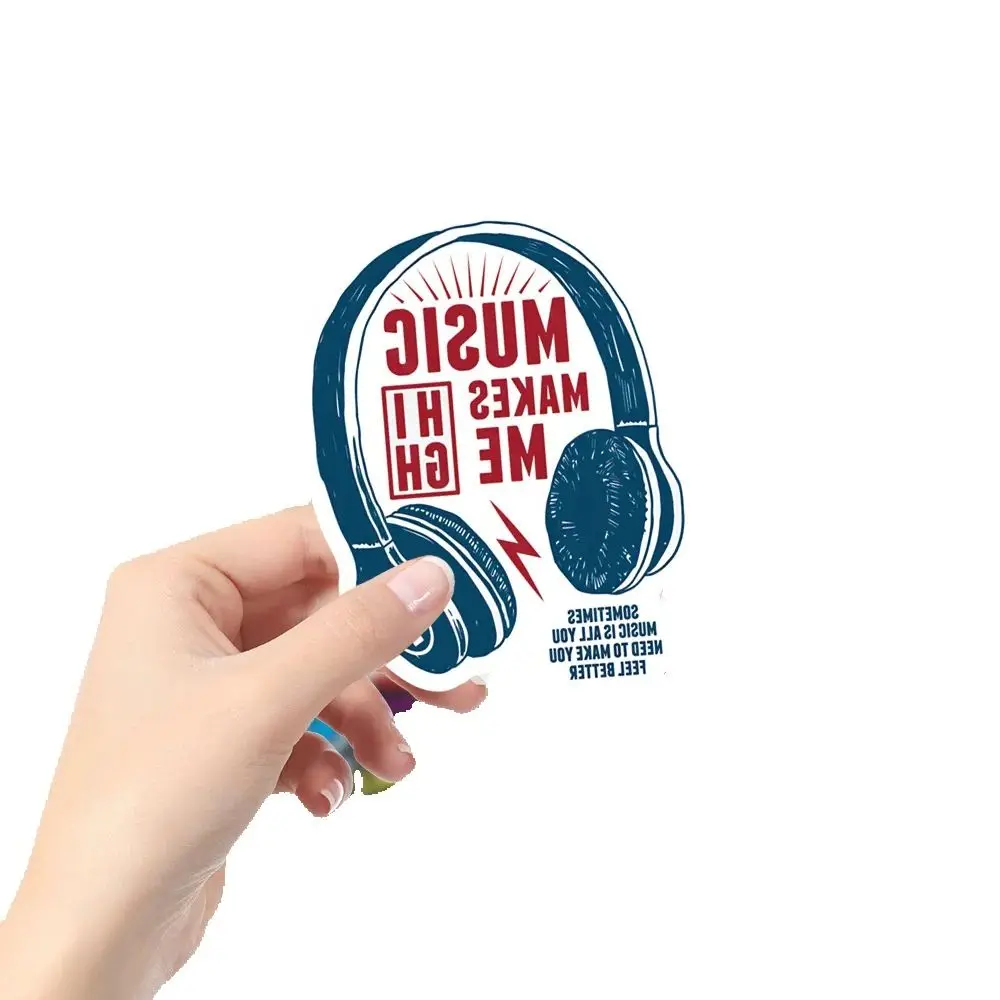 50 ชิ้นยอดนิยมเพลงสร้างแรงบันดาลใจสติกเกอร์แพ็คสเก็ตบอร์ดกีตาร์ตกแต่ง DIY โน้ตกันน้ำการ์ตูนสติ๊กเกอร์
